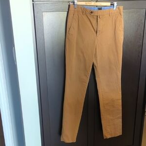 Men's H&M Tan Chino Pants with Straight-Leg Silhouette - 32R Great Condition